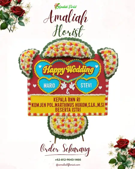 Papan Bunga Pernikahan Rawang Panca Arga